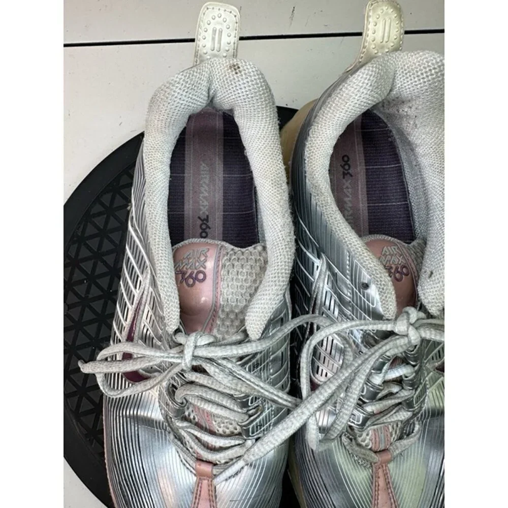 Nike 310909-051 Air Max 360 Women's Silver & Pink Sneakers Sz 8.5 US